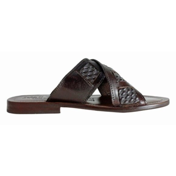 Jacob Men’s Italian Leather Brown Sandals Shoes main image 7